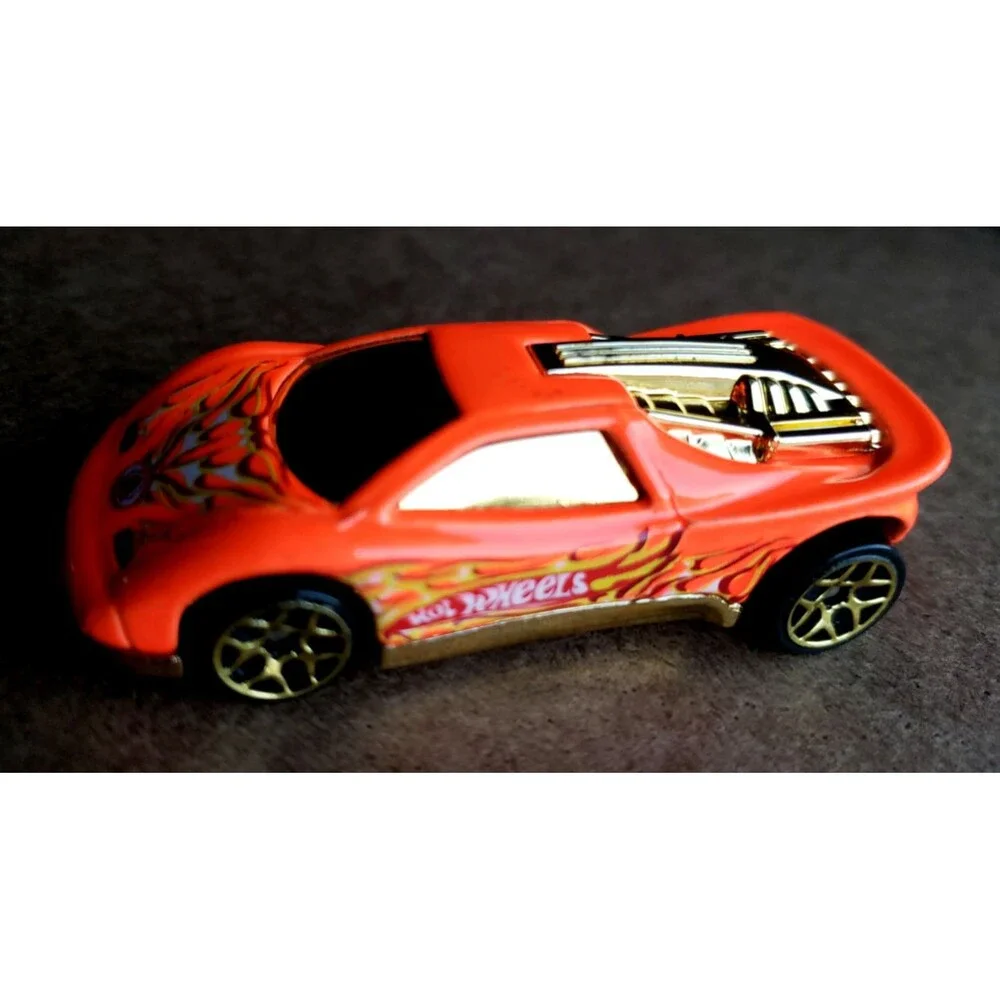 2003 How Wheels Track Aces SPEED BLASTER 10/10 Fluorescent Orange Gold Y5 LOOSE